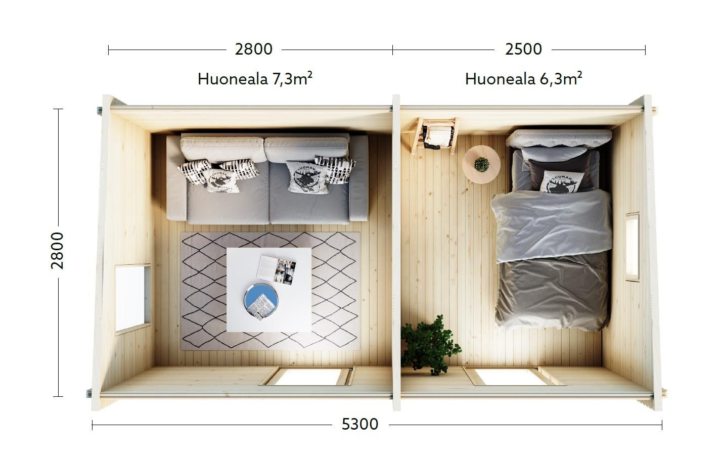 KAAKKURI VARASTO JA SAUNA 15m2