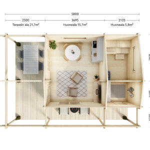 LILLEVILLA MERIHANHI 26M²