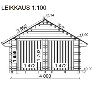 LP GARDEN S-L (16,4 M²) SUORASEINÄINEN PIHAVARASTO