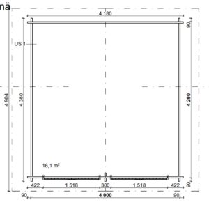 LP GARDEN S-L (16,4 M²) SUORASEINÄINEN PIHAVARASTO