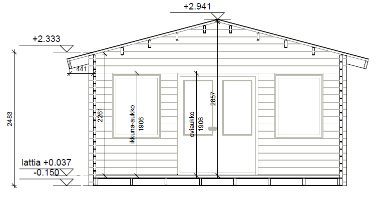 VIERASMAJA, V-L (16M²)