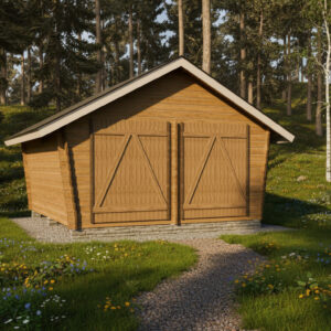 LP GARDEN U-L (16 M²) VINOUMPISEINÄINEN PIHAVARASTO