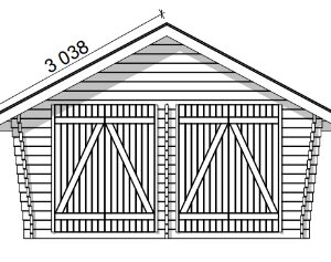 LP GARDEN U-L (16 M²) VINOUMPISEINÄINEN PIHAVARASTO