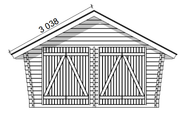 LP GARDEN U-L (16 M²) VINOUMPISEINÄINEN PIHAVARASTO