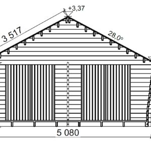 LP GARDEN U-XXL (25 M²) VINOUMPISEINÄINEN PIHAVARASTO
