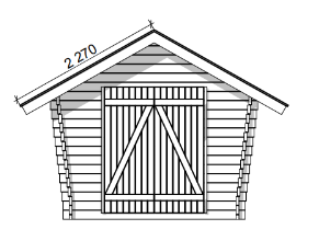 LP GARDEN U-S (6,3 M²) VINOUMPISEINÄINEN PIHAVARASTO