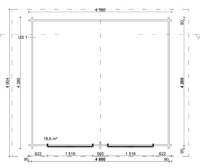 LP GARDEN U-XL (19,3 M²) VINOUMPISEINÄINEN PIHAVARASTO