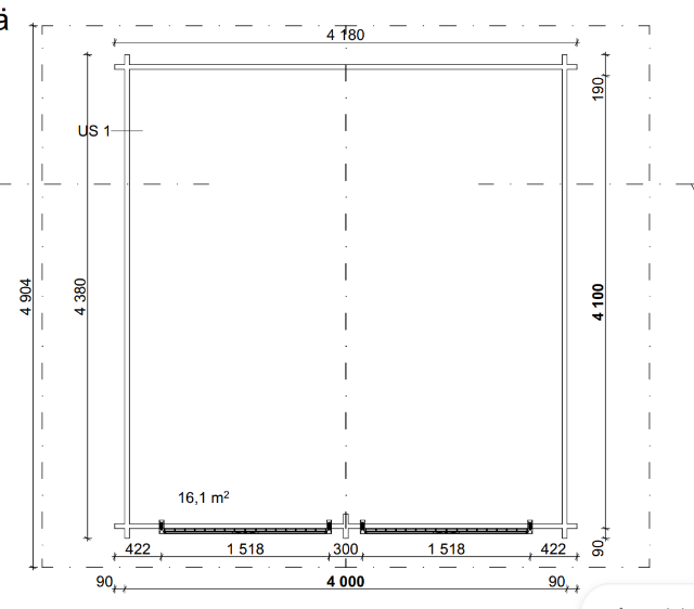 HIRSILATO R-L (16M²) RAKOMALLINEN PIHAVARASTO